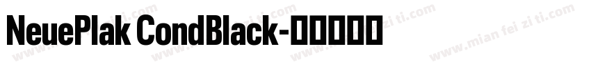 NeuePlak CondBlack字体转换